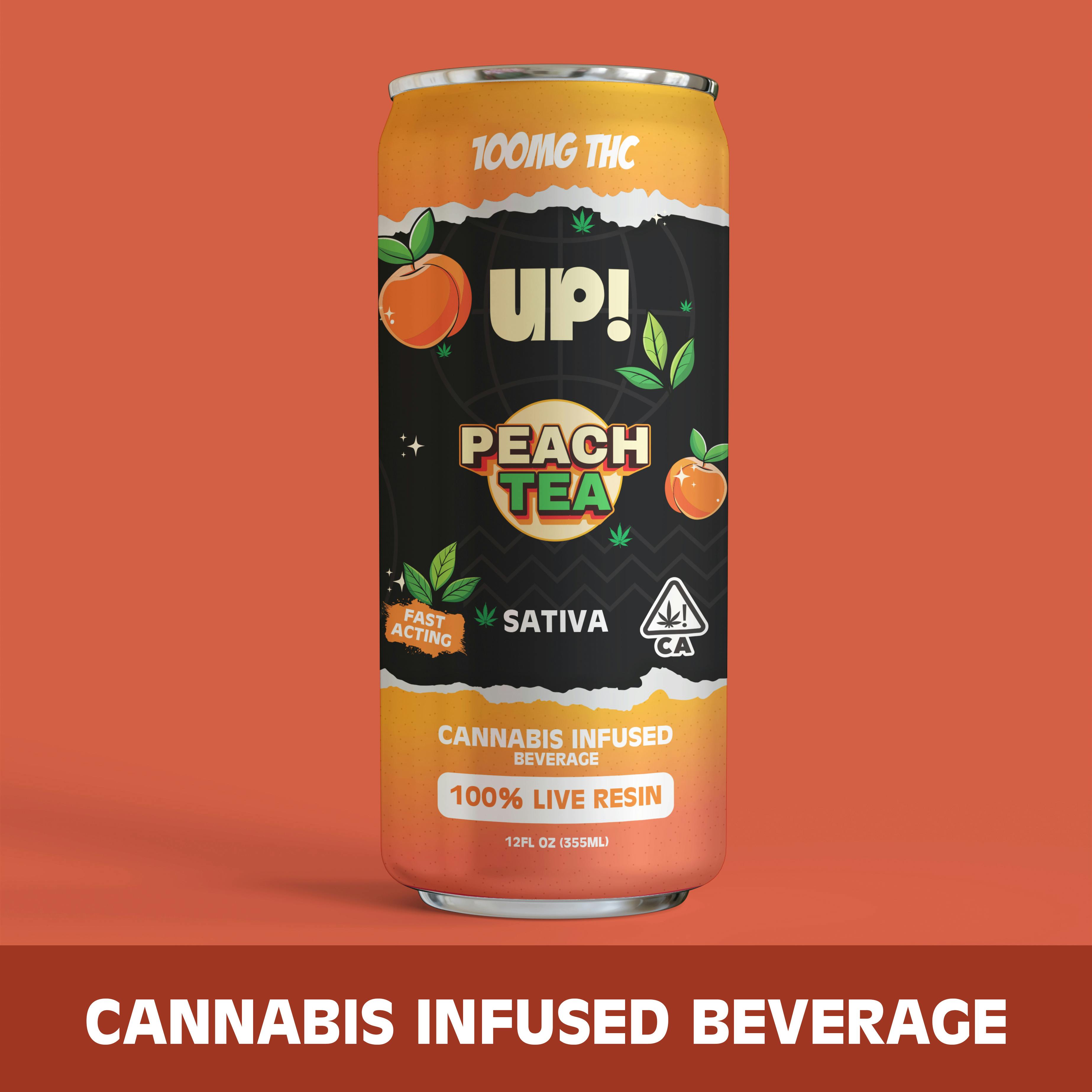 Peach (Sativa) Live Resin Tea 100mg