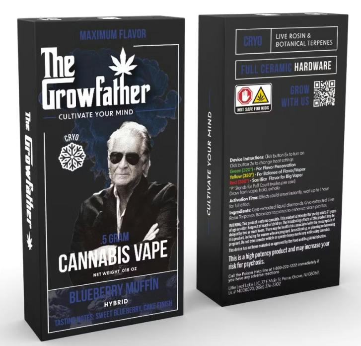 The Growfather Blueberry Muffin Cryo Liquid Diamonds Disposable 1g
