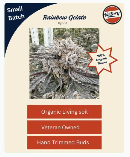 Victory Natural Farms Rainbow Gelato Whole Buds 3.5g