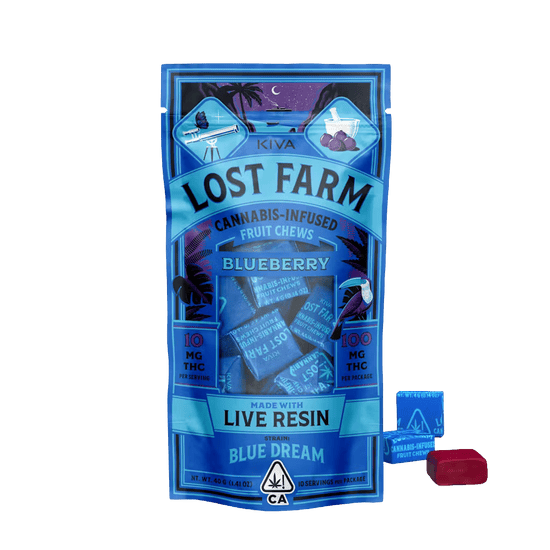 Blueberry 'Blue Dream' Live Resin Chews | 100mg | 10ct | 10mg/ea