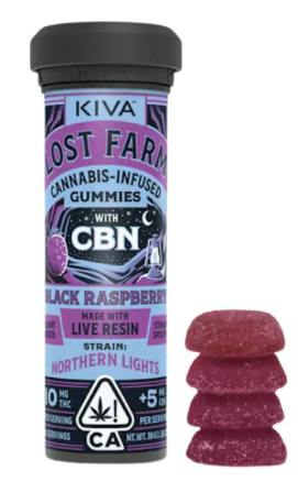 Black Raspberry'Northern Lights’10:5THC:CBN Gummies| 100mg | 10ct | 10mg/ea