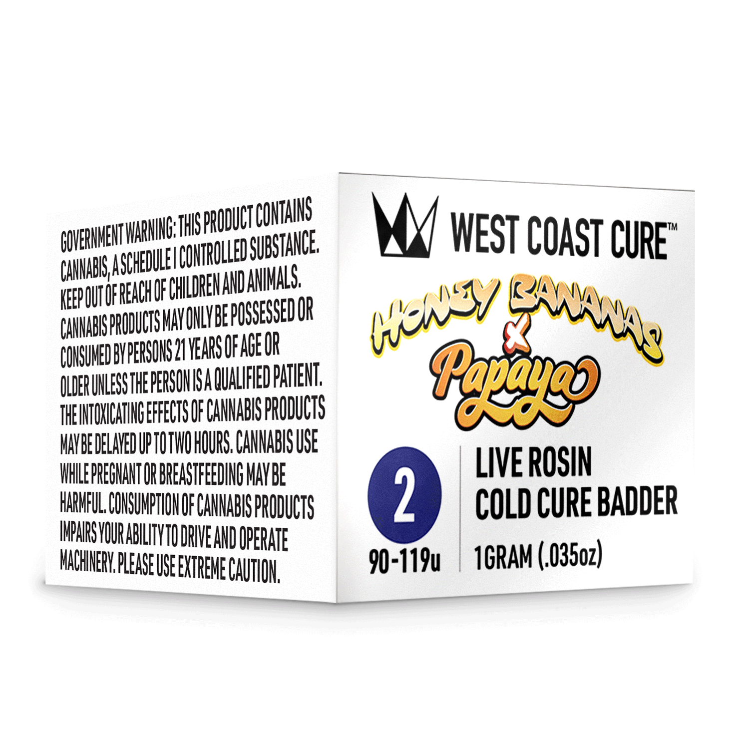West Coast Cure - Live Rosin Badder - Honey Bananas X Papaya - 1G