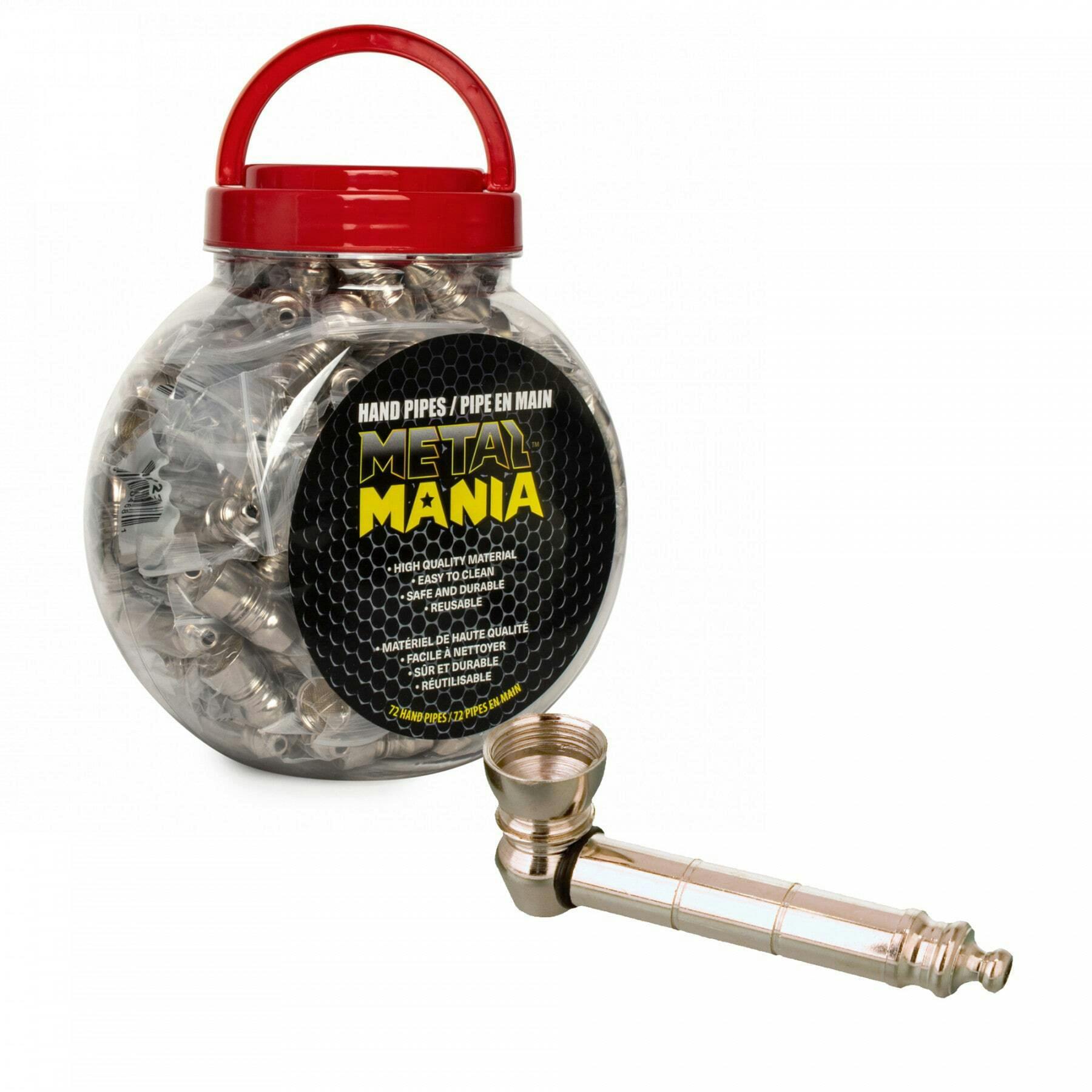 METAL MANIA - Straight Nickel Pipe w/ Built-In Screen
