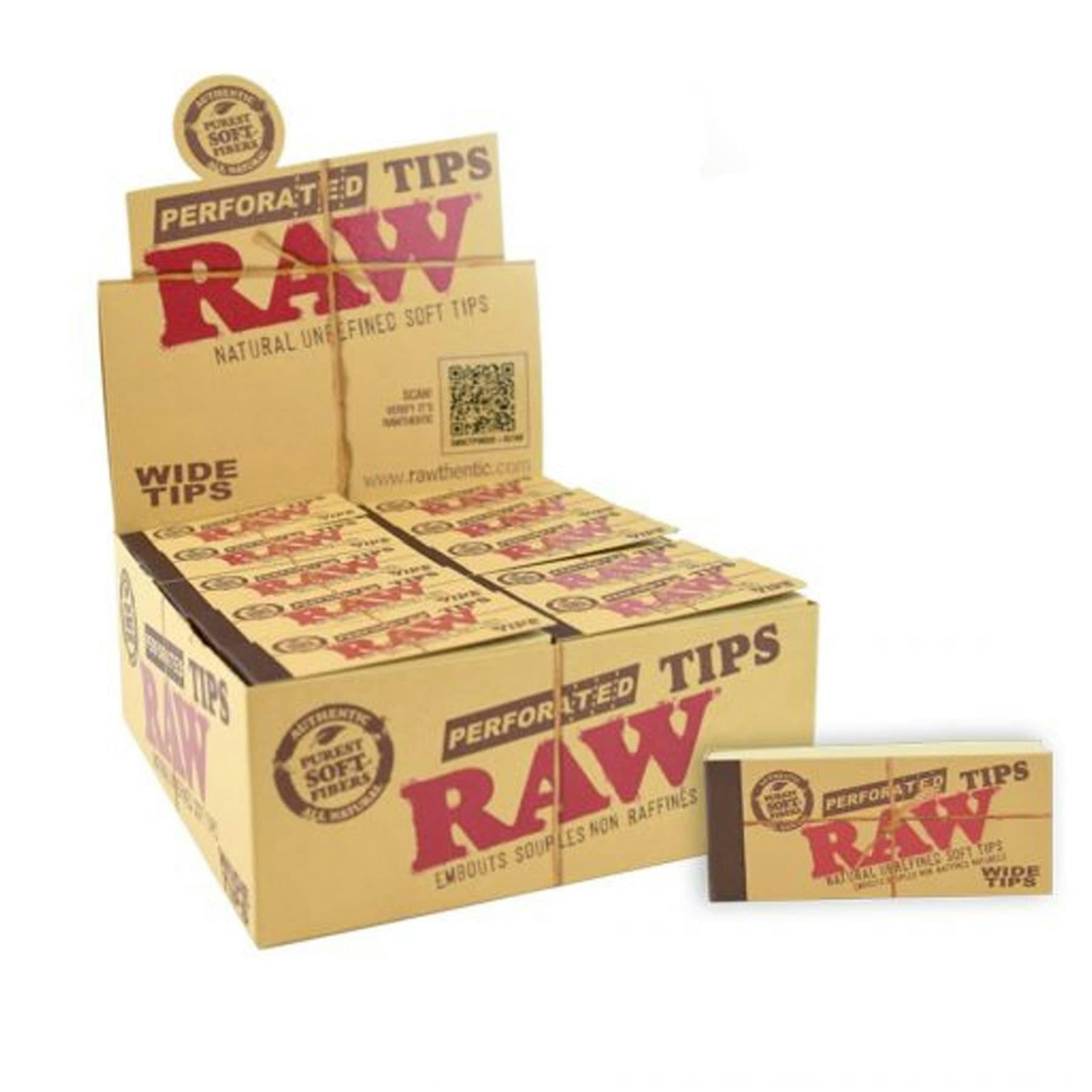RAW - Wide Perforated Rolling Tips (50 Pack)
