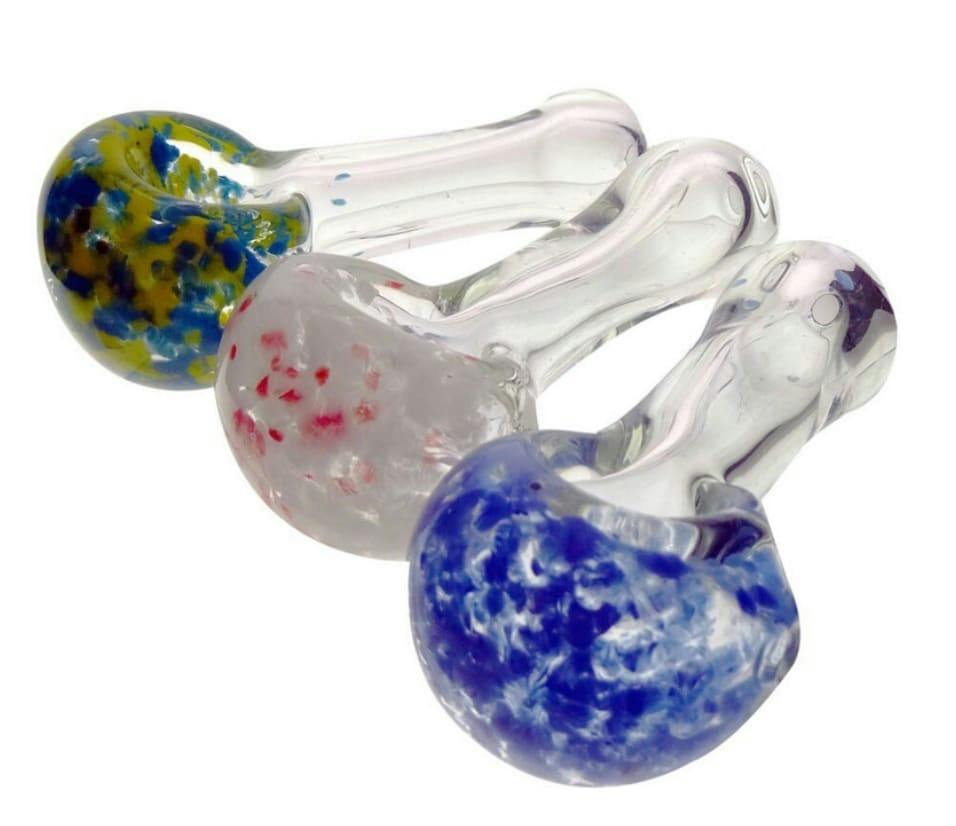 SMALL 3" Frit Economy Hand Pipe (ASSORTED COLOURS)