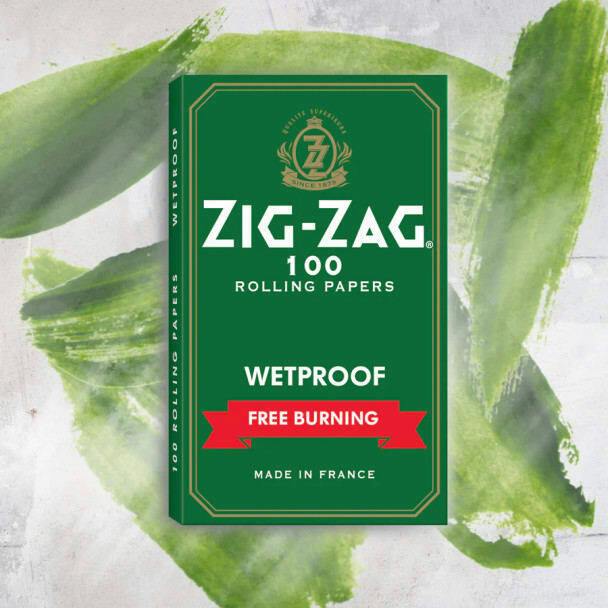 ZIG ZAG - Green Papers WET PROOF (Free Burning)