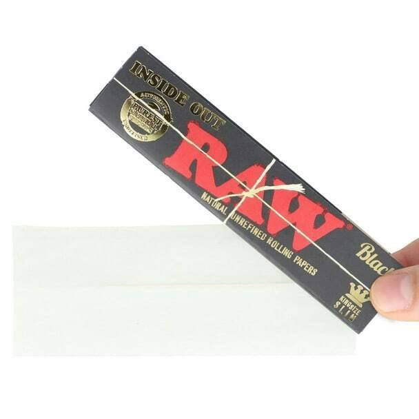 RAW - Black Inside Out Papers (KING SLIM)