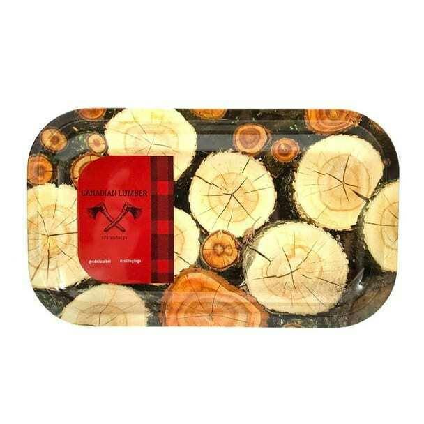 CANADIAN LUMBER - Lumber Design Metal Rolling Tray (10.5" x 6.25")