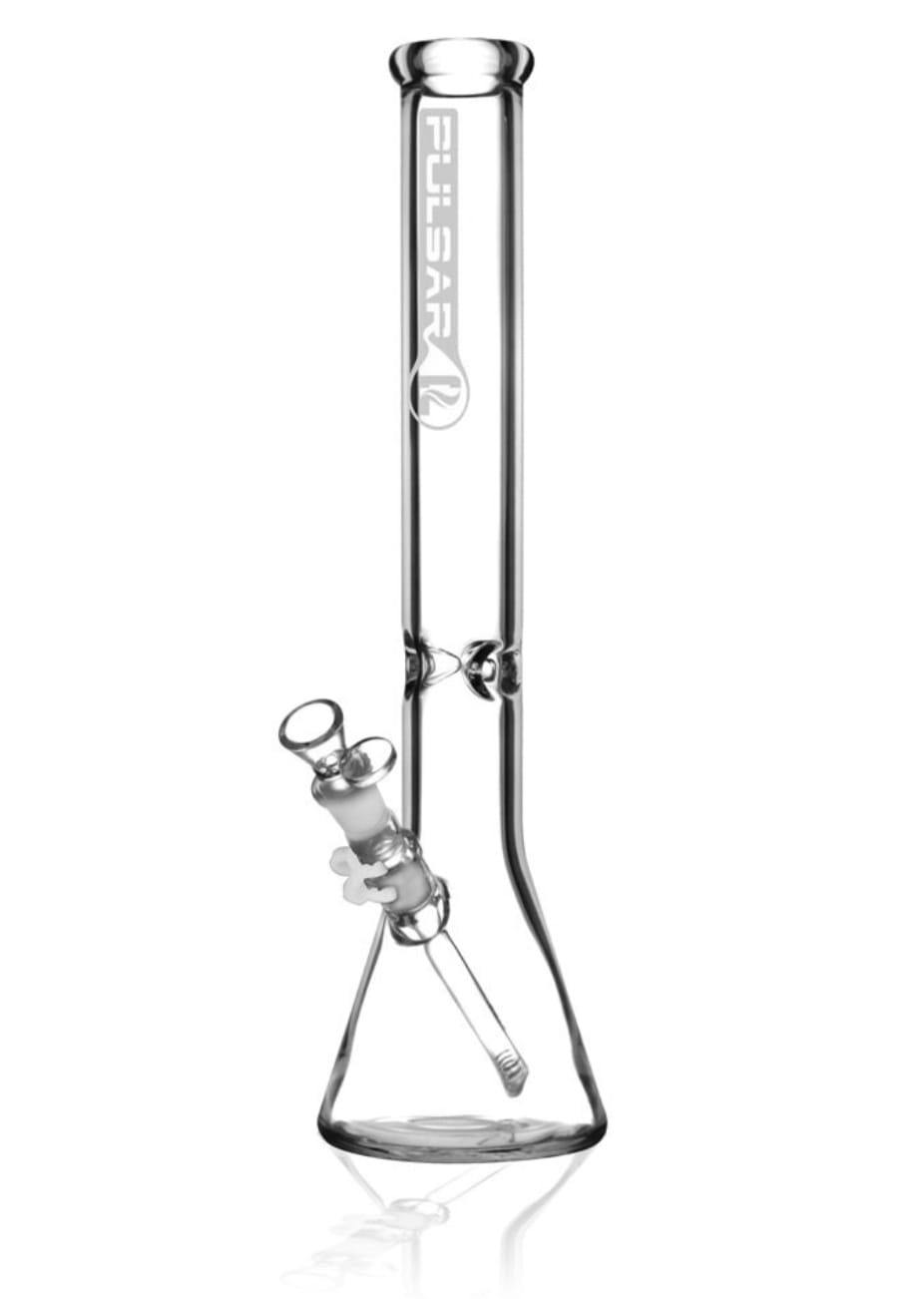 PULSAR - Classic 18" Beaker Water Bong w/ Ice Pinch