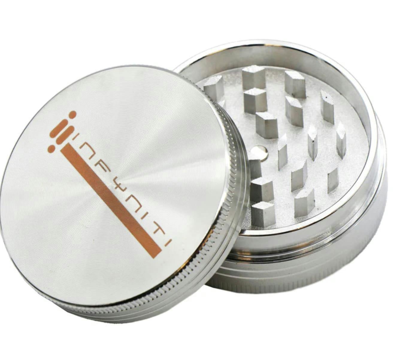 Infyniti - 2.2" 2-Piece Zinc Grinder (SILVER)