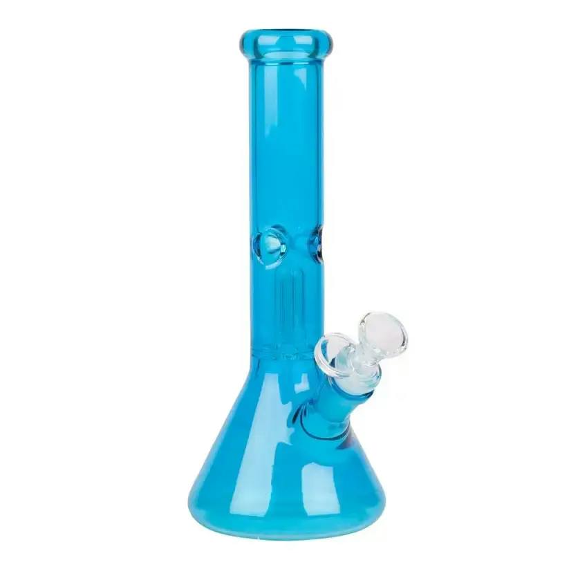 10" Day Glow Beaker Bong W/ Dome Perc (BLUE)