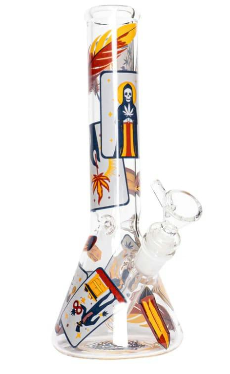 RED EYE GLASS - 10" Tall Tarot Beaker Bong