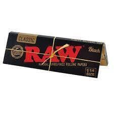 RAW - Papers Extra Fine Unbleached (BLACK) 1 1/4"