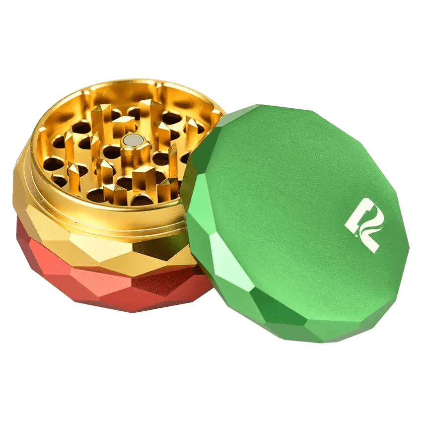 PULSAR - 2.25" 4PC Diamond Faceted Aluminum Grinder (RASTA)