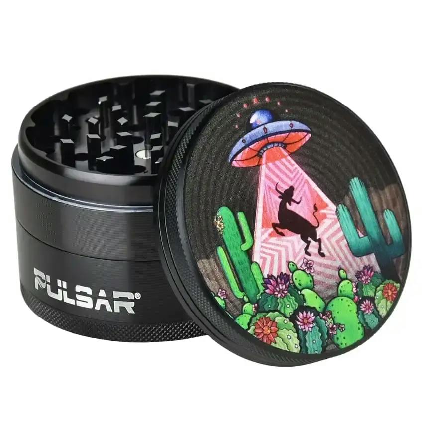 PULSAR - 2.5" 4PC Artist Series Grinder (PSYCHEDELIC ABDUCTION)