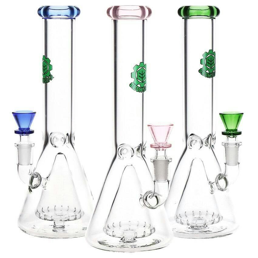 SESHGEAR - 10" Tall 14mm Beaker Bong (ASST COLOURS)