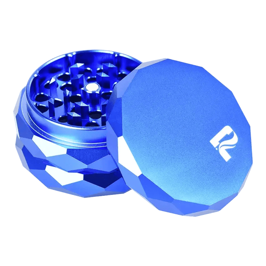 PULSAR - 2.25" 4PC Diamond Faceted Aluminum Grinder (BLUE)