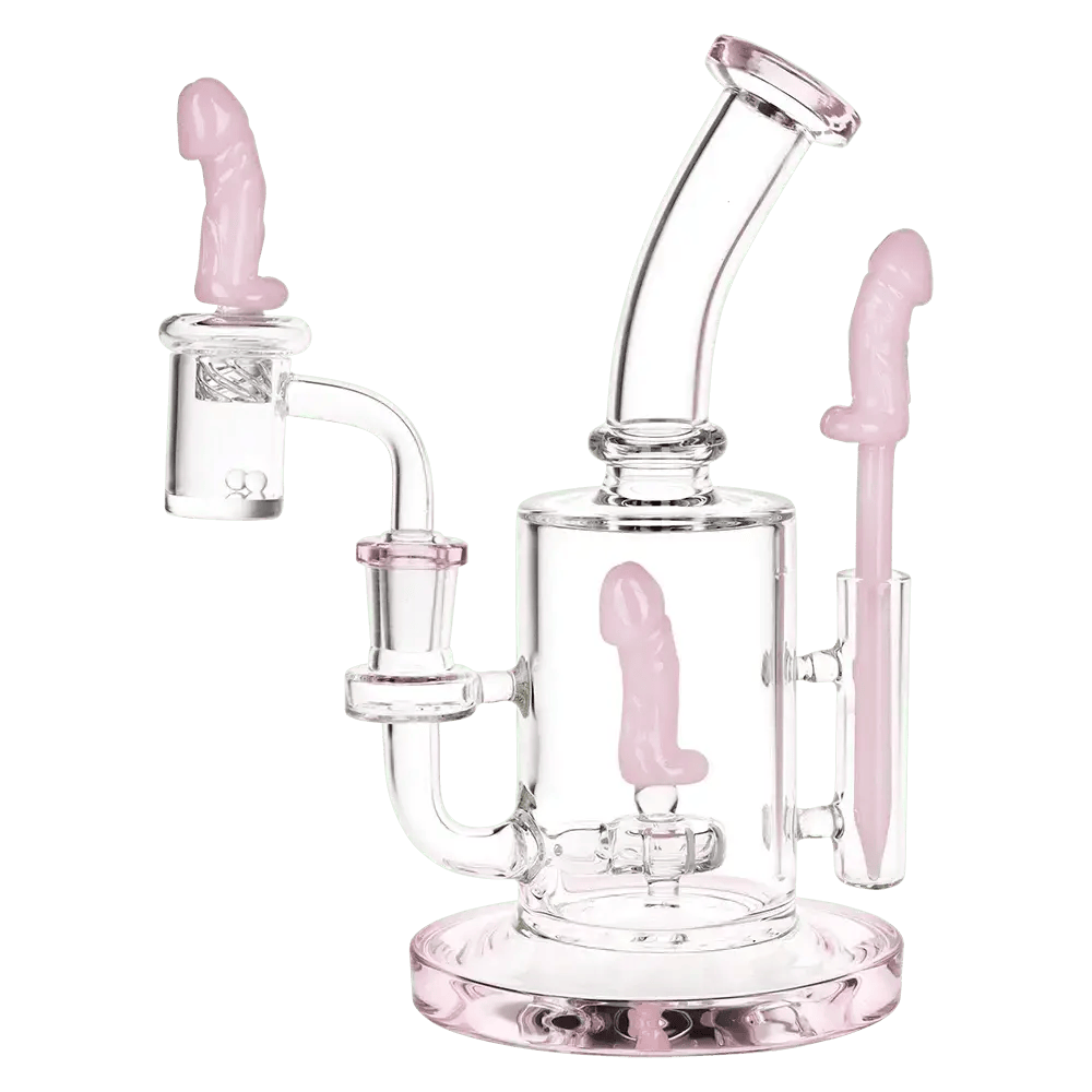 SESHGEAR - 8.25" Tall 14mm Danger Noodle Glass Dab Rig Set