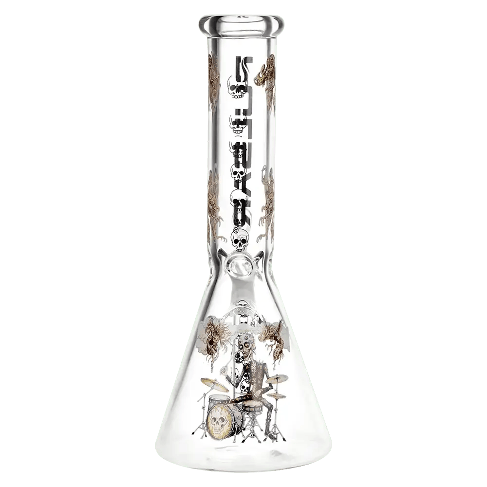 PULSAR - 9.75" Tall 14mm Give the Drummer Some Beaker Bong