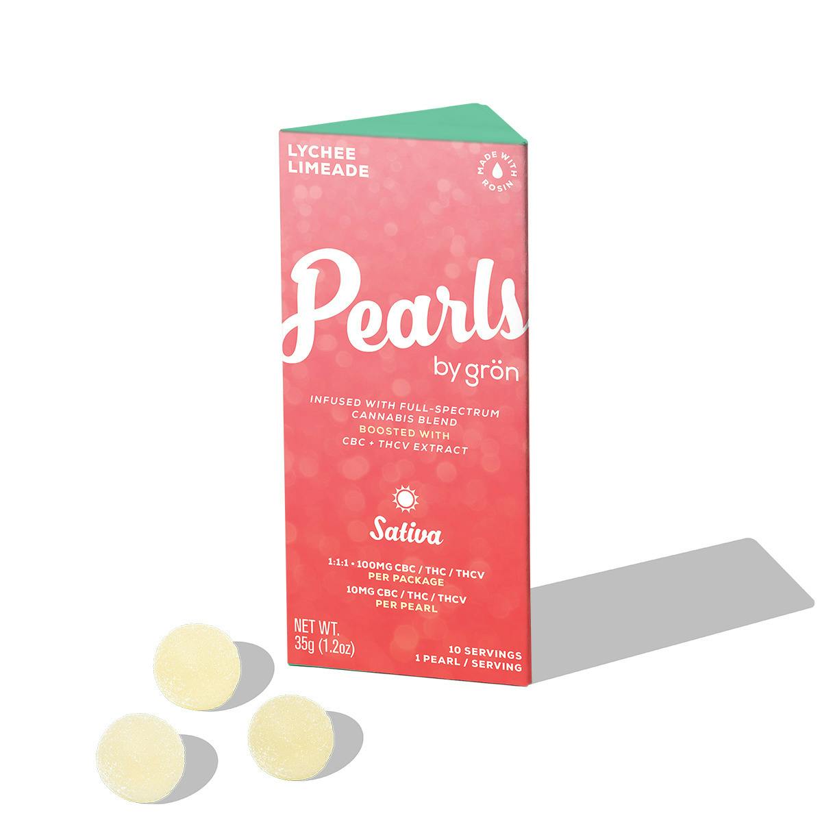 Gron Pearls - Lychee Limeade - Rosin Gummies - 10pk at Sky High Exotics