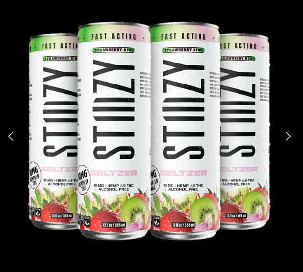 4pk. Strawberry Kiwi | 10 mg THC Seltzer | Fast Acting
