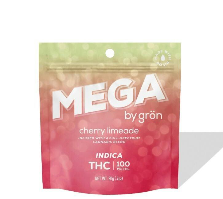 Grön | Cherry Limeade Mega 2pk | 100mg Gummies