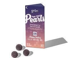 Grön | Blackberry Lemonade Pearls 1:1:1 THC:CBN:CBD 10pk | 100mg Gummies