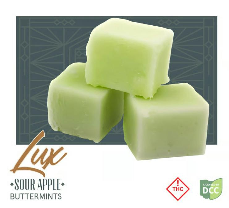 Lux | Sour Green Apple Buttermints 10pk | 100mg Edibles