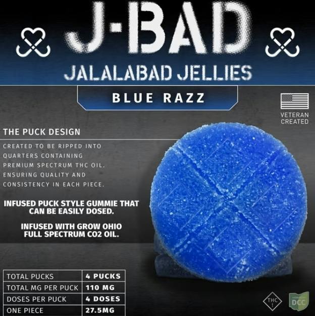 JBAD | Blue Razz 16pk | 440mg Gummies