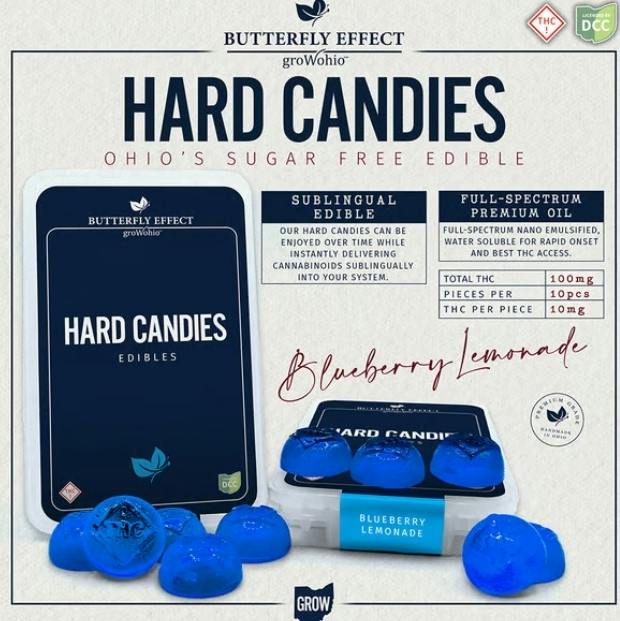 Butterfly Effect | Blueberry Lemonade 10pk | 100mg Hard Candies