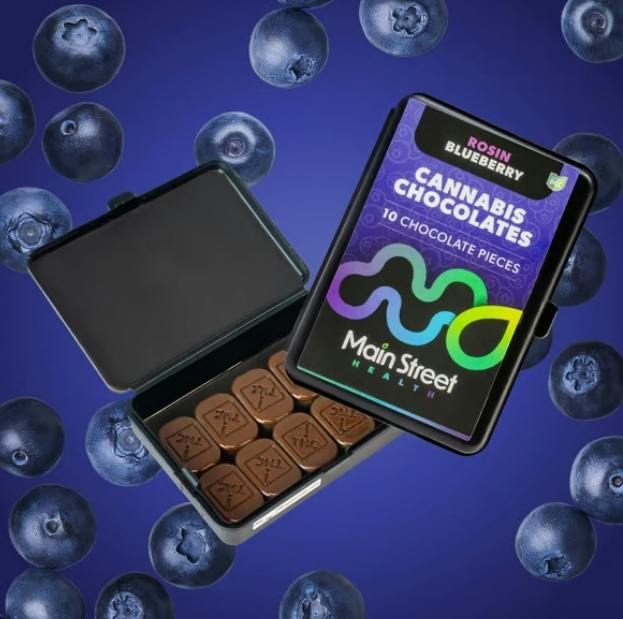Main Street Health | Blueberry 10pk | 200mg Rosin Chocolate