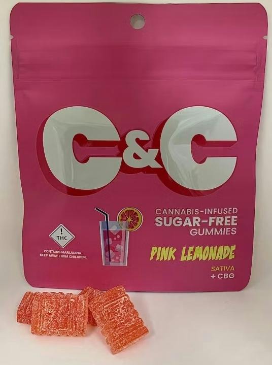Chew & Chill | Pink Lemonade 2:1 THC:CBG 10pk | 100mg Gummies