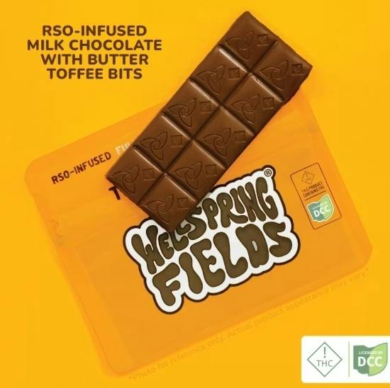 Wellspring Fields | Toby Heith Chocolate Bar 10pk | 80mg RSO Infused Chocolates