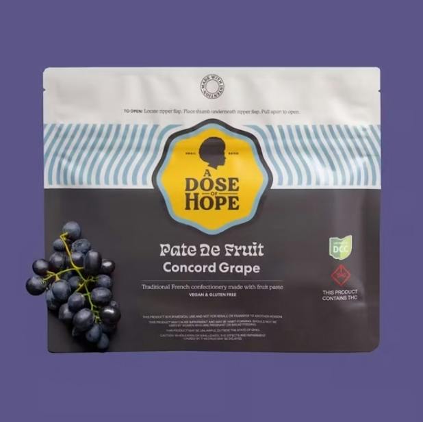 A Dose of Hope | Concord Grape Pate De Fruit 10pk | 109mg RSO Gummies