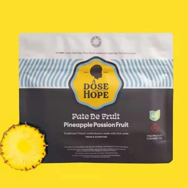 A Dose of Hope | Pineapple Passionfruit Pate De Fruit 10pk | 130mg RSO Gummies