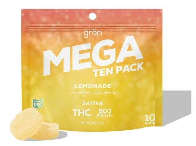 Grön | Lemonade MEGA 10pk | 500mg Gummies