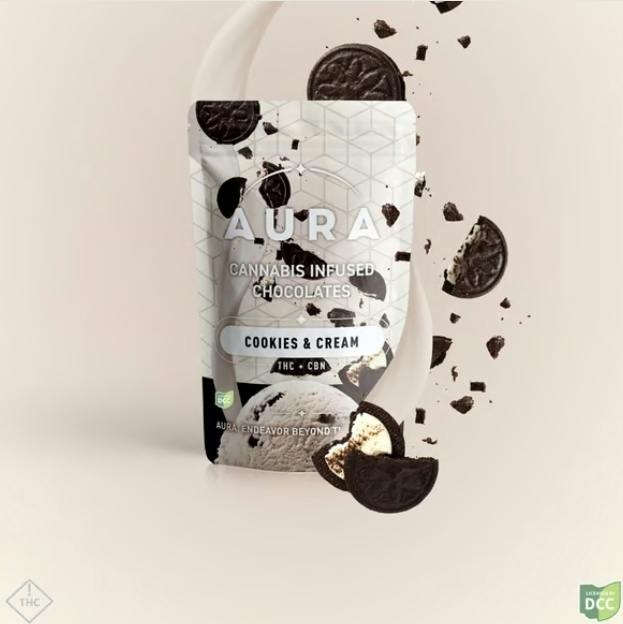Aura | Cookies and Cream 10pk | 100mg Chocolates