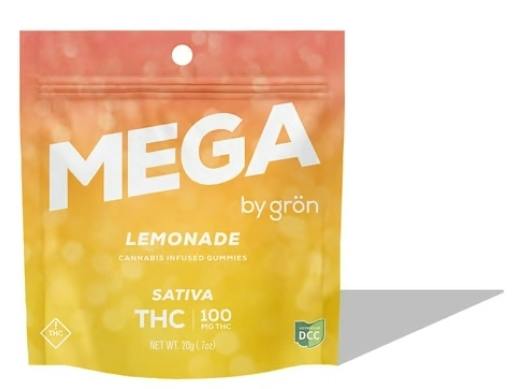 Grön | Lemonade Mega 2pk | 100mg Gummies