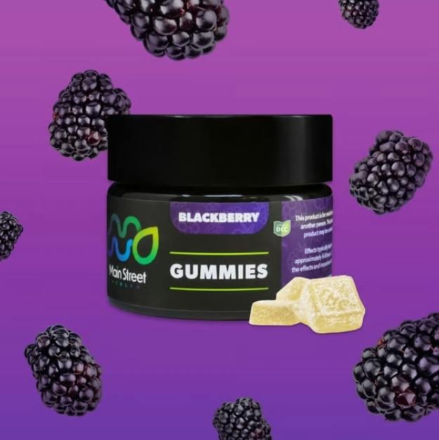 Main Street Health | Blackberry 5:1 CBN:THC 11pk | 24mg Gummies