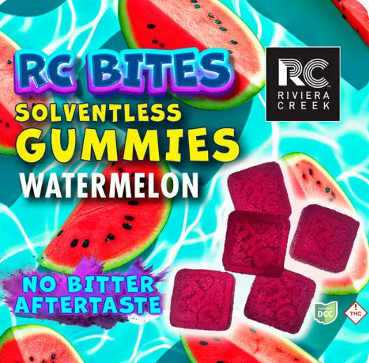 Riviera Creek | Watermelon RC Bites 3pk | 30mg Solventless Gummies at ROAM Dispensary