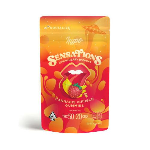 STRAWBERRY BANANA GUMMIES (5:2 THC/CBD) (SOCIALIZE))