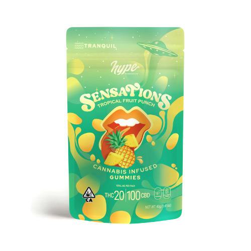 TROPICAL FRUIT PUNCH GUMMIES (2:10 THC/CBD) (EXHILARATE)