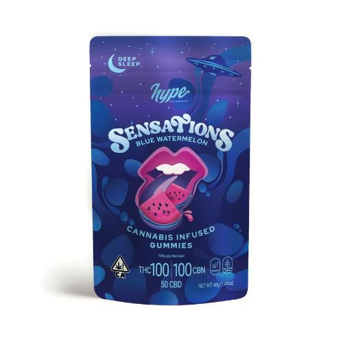 BLUE WATERMELON GUMMIES (10:10:5 THC/CBN/CBD) (DEEP SLEEP)