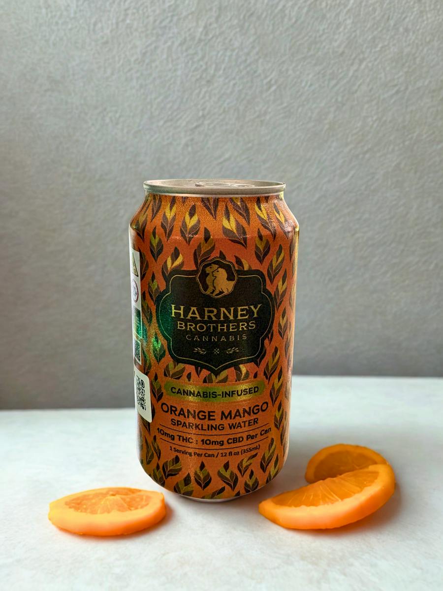 Harney Brothers | Orange Mango Sparkling Water Can | 10mg