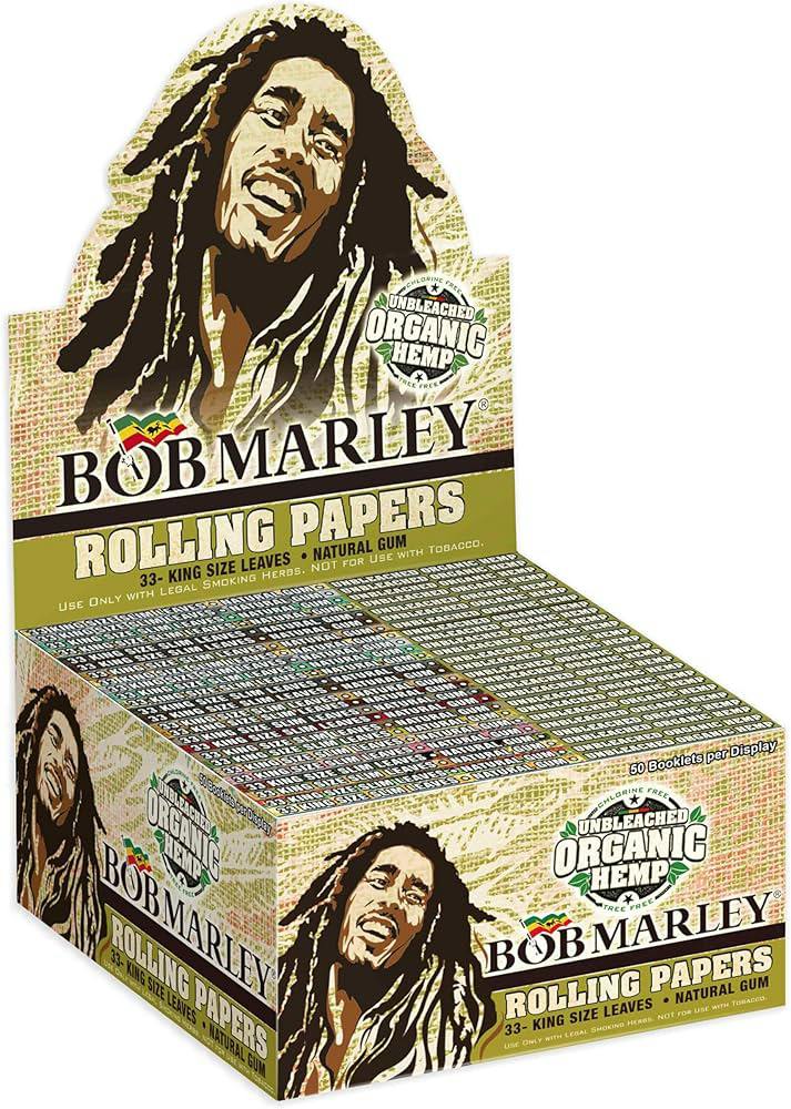 Bob Marley | Organic Hemp King Size Rolling Papers | 33 Leaves at Stonedhouse Dispensary