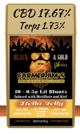 Farmer Jim's | Infused 10-Pack Blunts | Hella Jelly | Sativa-Dom
