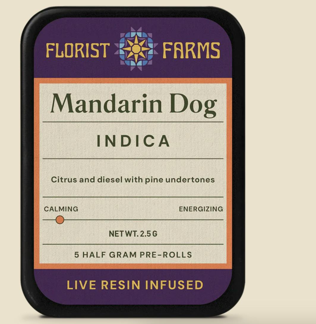 Florist Farms | Infused 5-Pack | Mandarin Dog | Indica