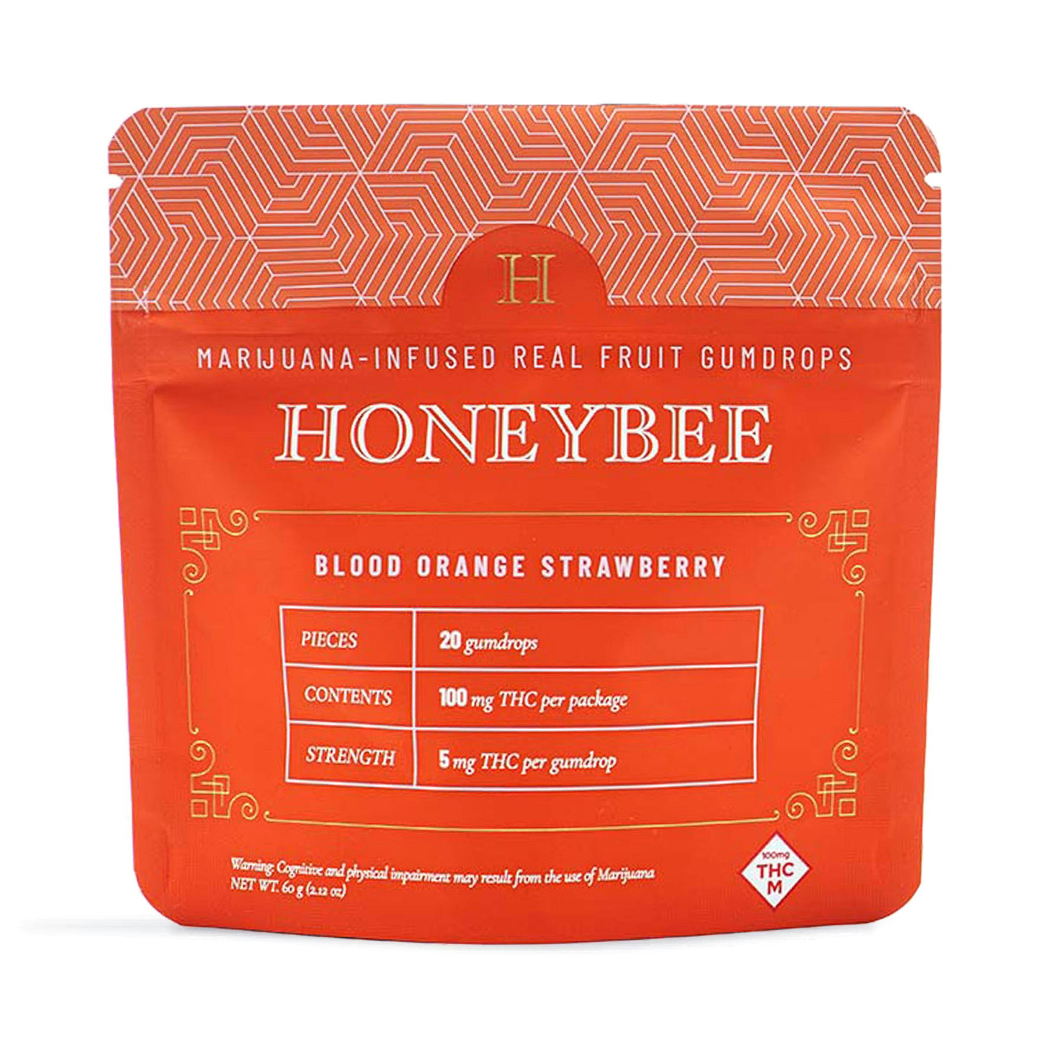 HONEYBEE | BLOOD ORANGE STRAWBERRY | GUMMY | 100MG | HYBRID