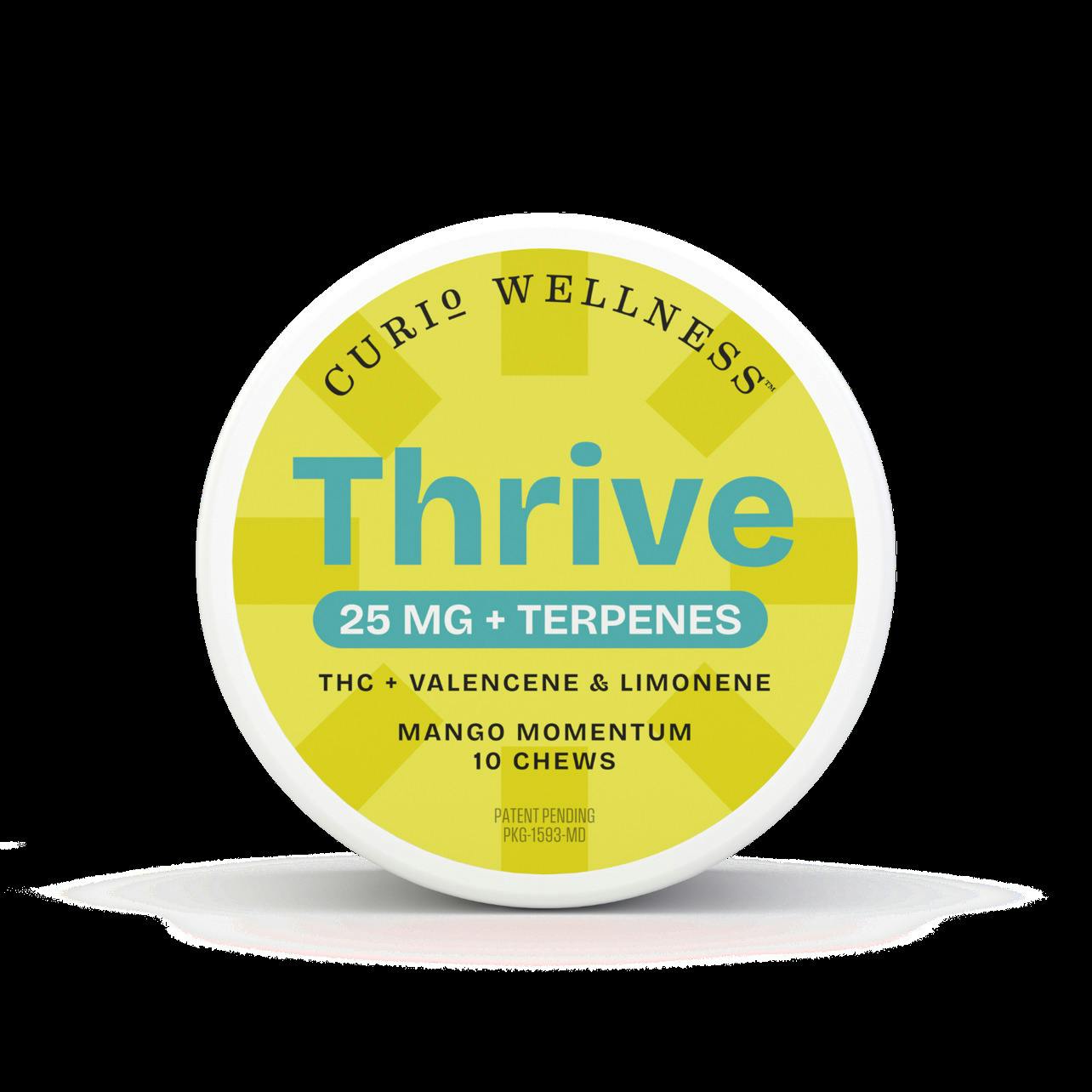 CURIO WELLNESS - THRIVE MANGO MOMENTUM TERPENE CHEWS 250MG