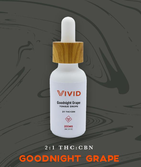 VIVID | 2:1 THC:CBN GOODNIGHT GRAPE | TINCTURE | 200MG | I/S